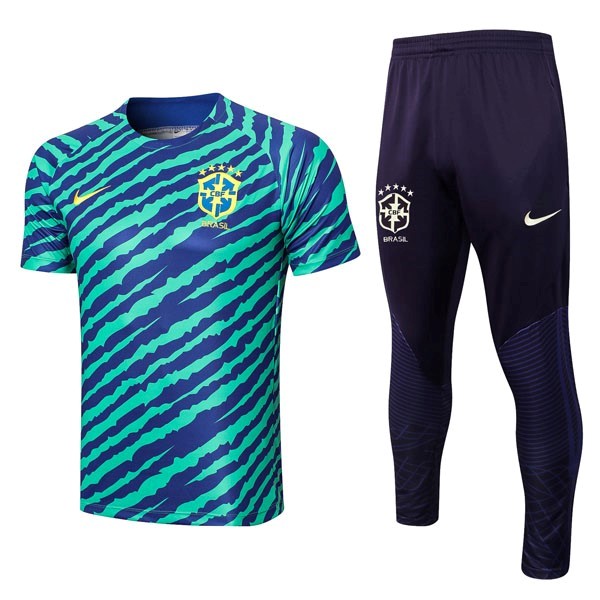 Entrenamiento Brasil Conjunto Completo 2022/23 Verde Azul